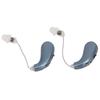 2PCS Digital Sound Enhancer Rechargeable Sound Hearing Device with Noise Cancelling for Seniors Adults Hearing Loss Blue