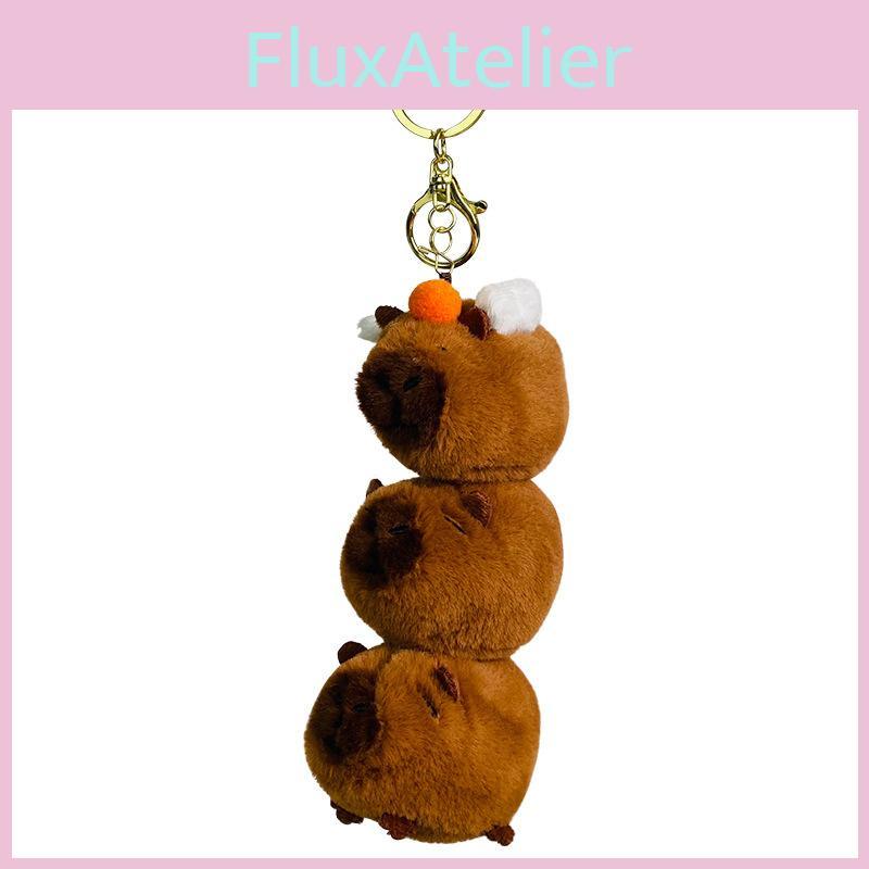 Soft Plush Capybara Keychain Charming Cartoon Key Accessory Ideal For Birthdays And Holidays