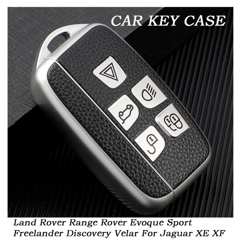 New Leather TPU Car Remote Key Case Cover Shell For Land Rover Range Rover Evoque Sport Freelander Discovery Velar For Jaguar XE XF