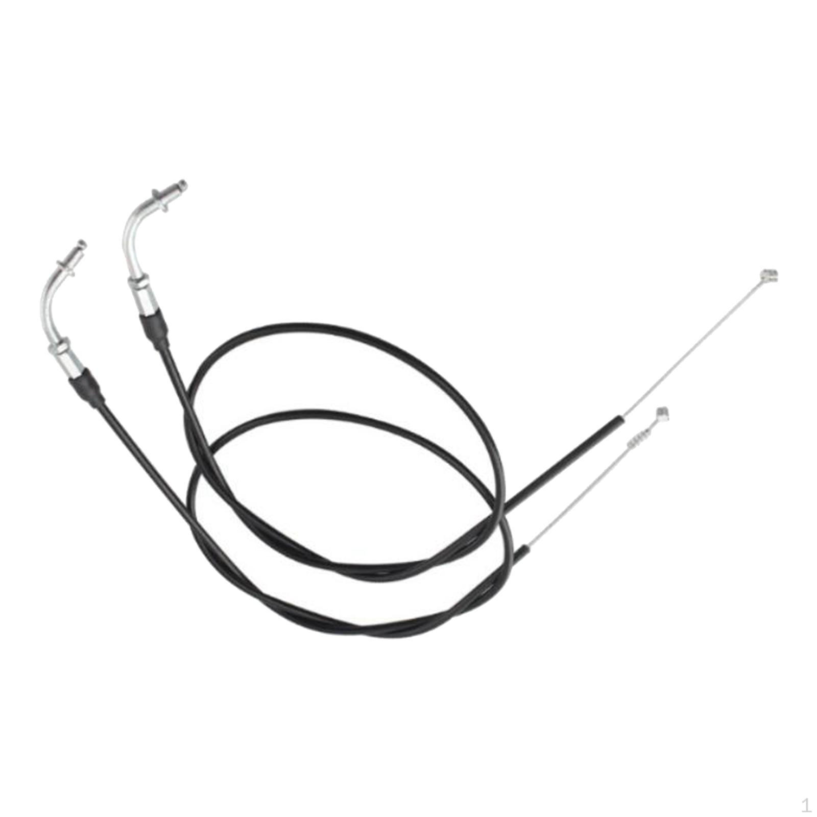 

2x Motorcycle Throttle Cable Wire Metal Fit for XL 883 1200 x48 90cm