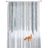 Animal Bird Fox Forest Winter Window Curtains for Living Room Kitchen Door Curtain Sheer Curtains for Bedroom