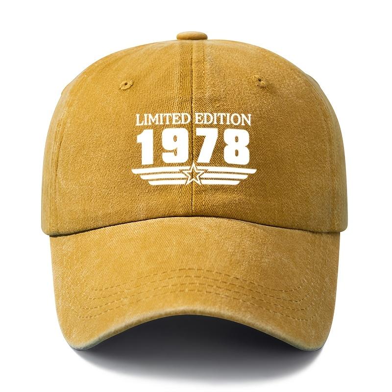 Unisex Fashionable and Versatile Printed 1978 Baseball Cap Outdoor Casual Peaked Cap