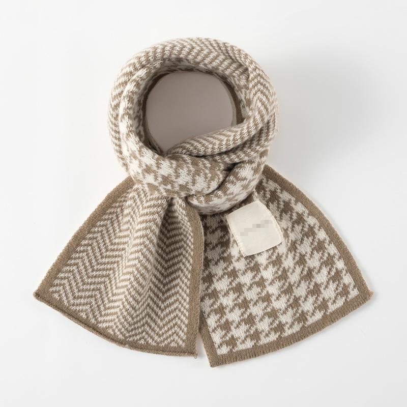 Qiandongge scarf season girl winter advanced sense versatile thickened plaid student warm scarf