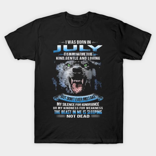 I Was Born In July T-Shirt S разноцветный