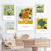 Oil Painting Canvas Painting Golden Sunflower Floral Vase Poster Vintage Flowers Room Wall Art Print Picture For Home Decor