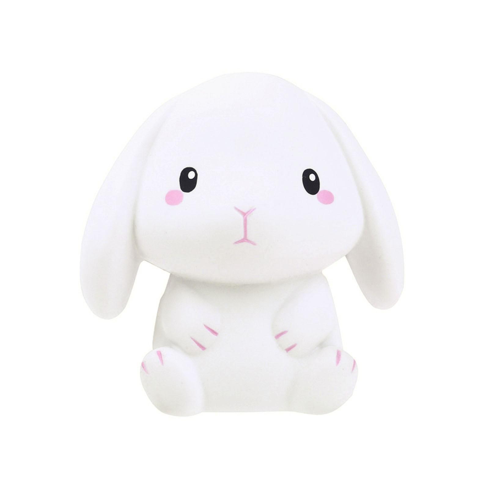 

Милый кролик, вспенивающий процесс, наполняющий мягкую зажимаемую детскую декомпрессионную игрушку A белый