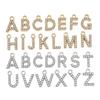 Gold White K Zinc Alloy Rhinestone 26-Letter Pendant for DIY Jewelry Accessories, Necklace, or Keychain.