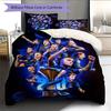 Inter Milan  Pattern Bedding Quilt Set Quilt Cover Pillowcase Home Decoration Birthday Gift (1 * duvet cover + 2 * pillowcase, without core)