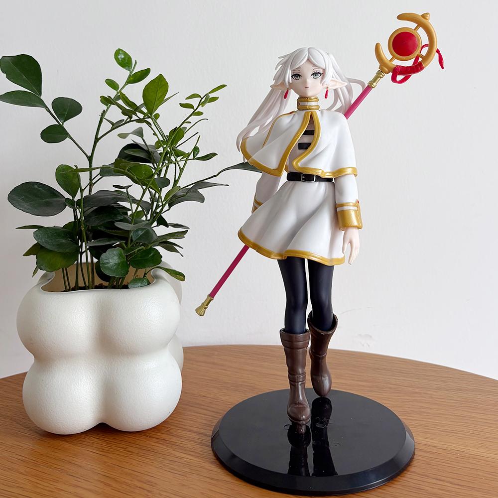 Frieren Girl Figure Frieren Beyond Journey'S End Elf Girl With Magic Staff Collectible Statue Desktop Decor For Anime Fans