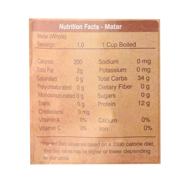 White Matar (white Peas) (450 G), White Matar Split, Organic Wellness