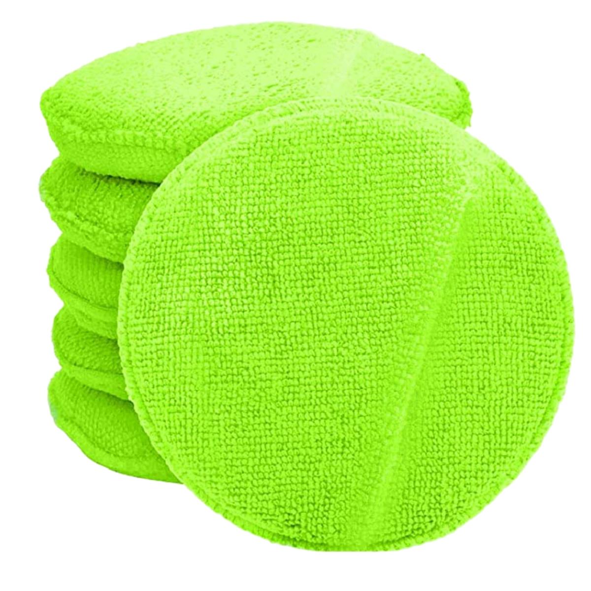 6PCS Microfiber Wax Applicator Pads Car Wax Applicator Buffing & Detail Polishing Foam Pads for Car Cleaning and Fine Polishing