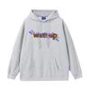 Wassup Floral Letter Hoodie Men's Autumn and Winter American Street Style Couple's National Trend Pullover Top