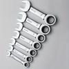 6/8/10/12/15mm CR-V Steel Stubby Ratcheting Combination Wrench Dual-use Reversible Spanner Mini Plum Blossom Hand Spanner