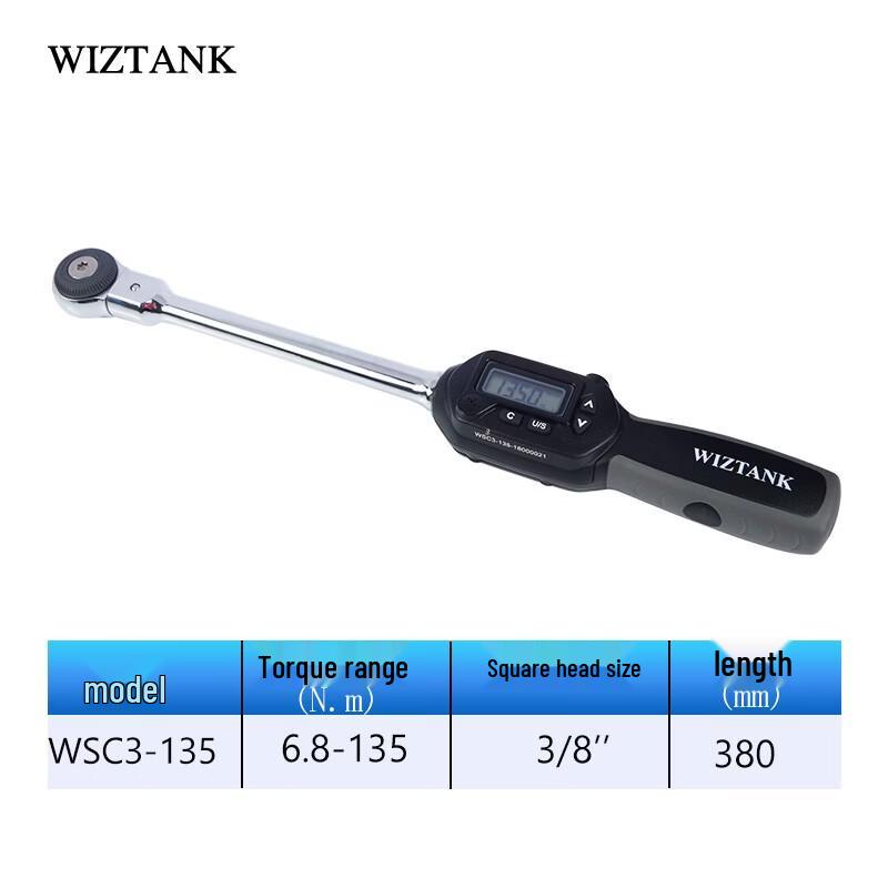 WIZTANK Digital Interchangeable Head Torque Wrench