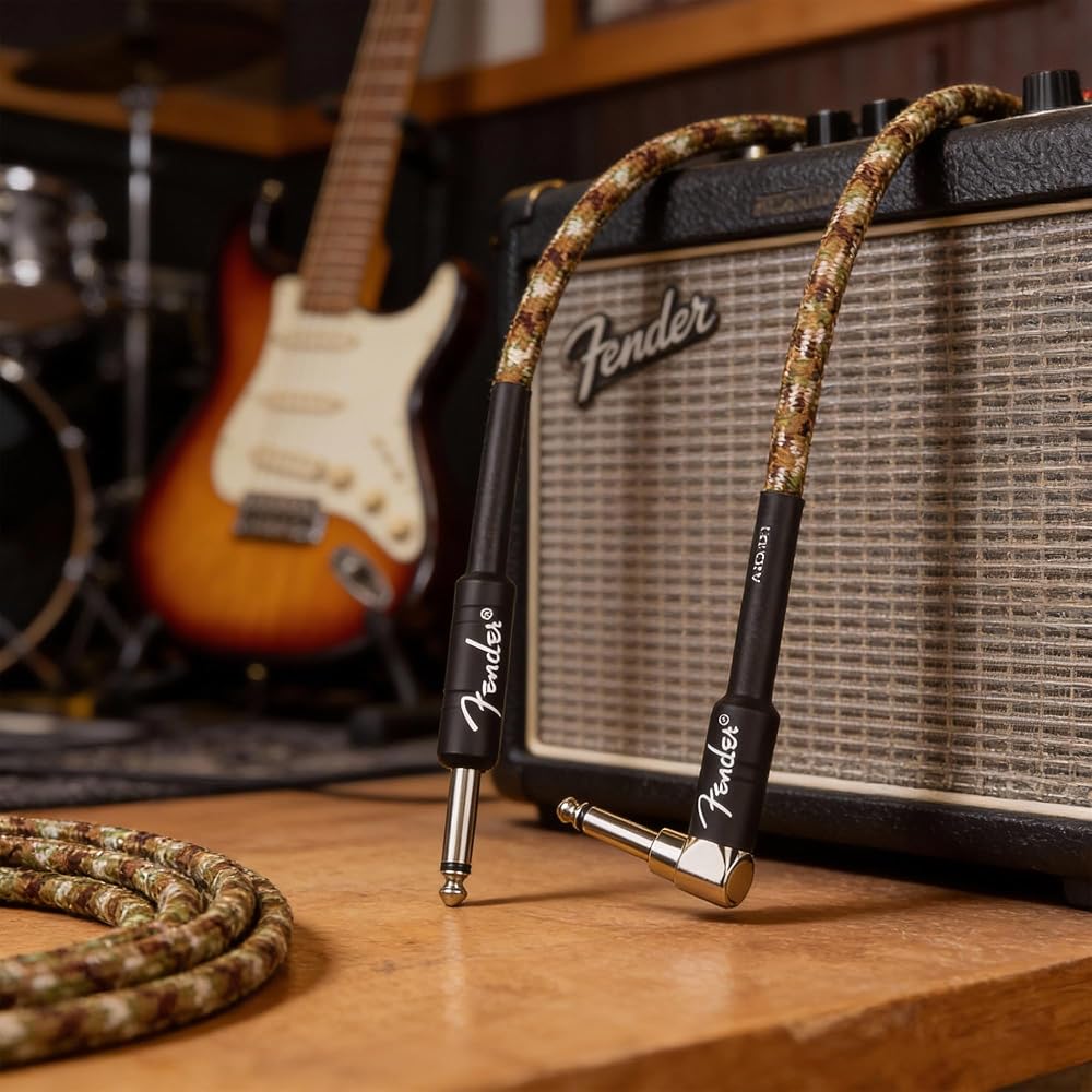 Fender 18.6ft Professional Instrument Cable Straight Angle Desert Camo - 1 Pack