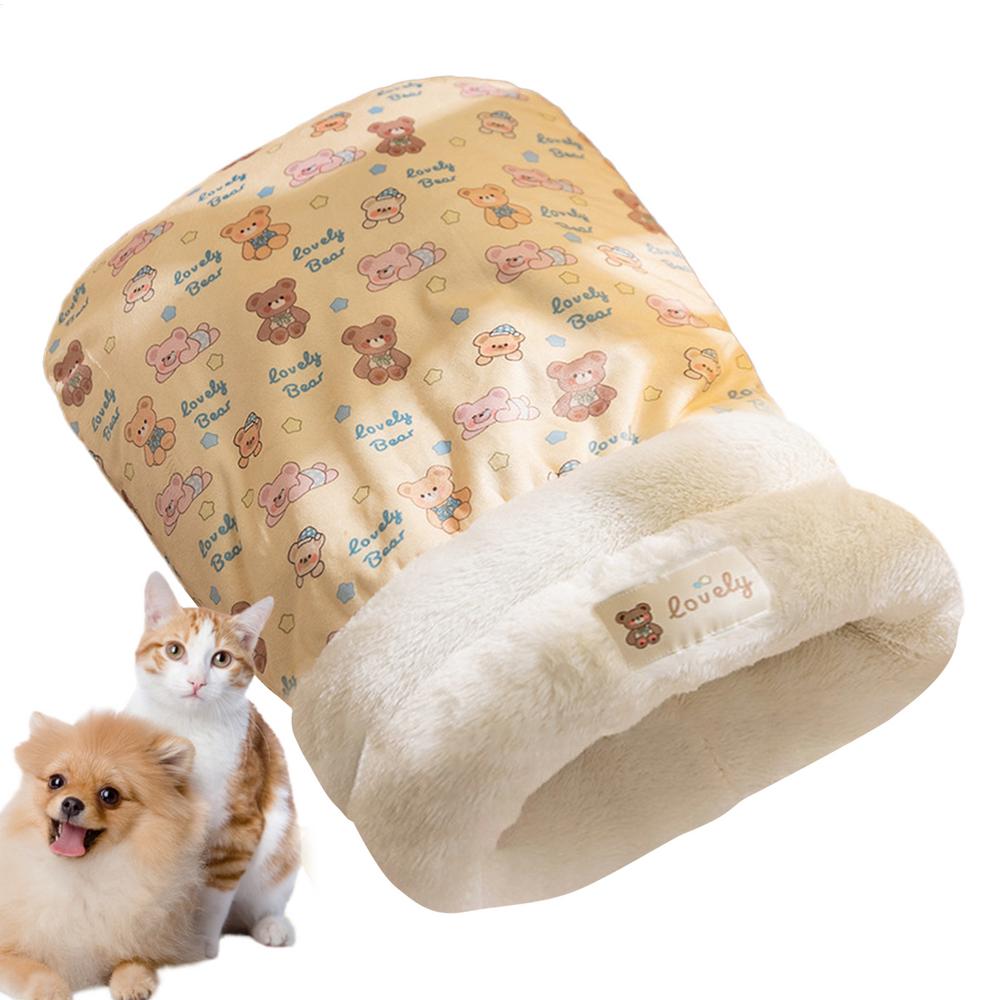 Cat Nest Cozy Cat Bed Autumn Warm Thick Pet Cave For Small Animal Kitten Puppy Resting Play Outdoor Apartment Travel