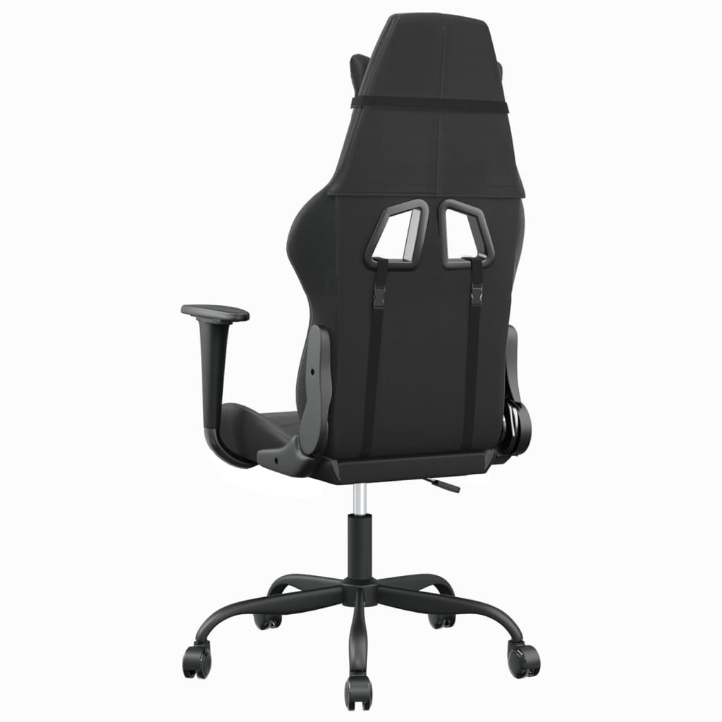 Gaming Chair Black and Gray Faux Leather