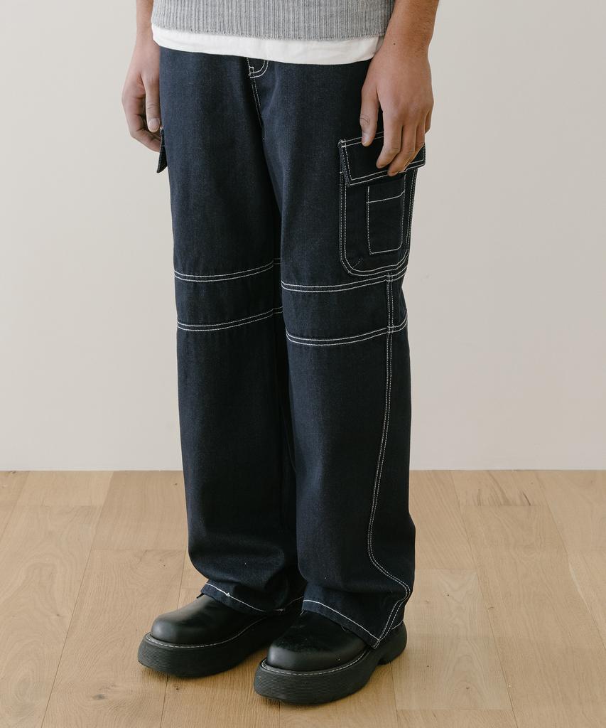 VASTIC Denim Cargo Pants_Indigo