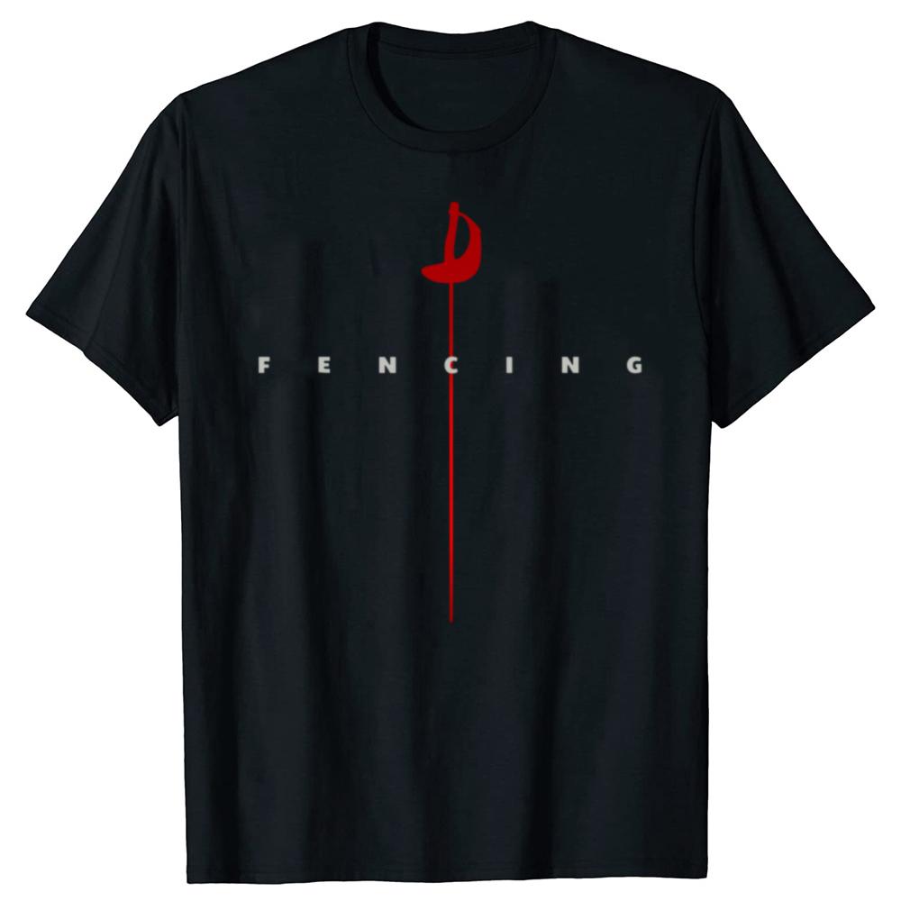 

Funny Fencing Retro T Shirts Summer Style Graphic Cotton Streetwear Short Sleeve Fencer Sport Gifts T-shirt Mens Clothing - M... S разноцветный
