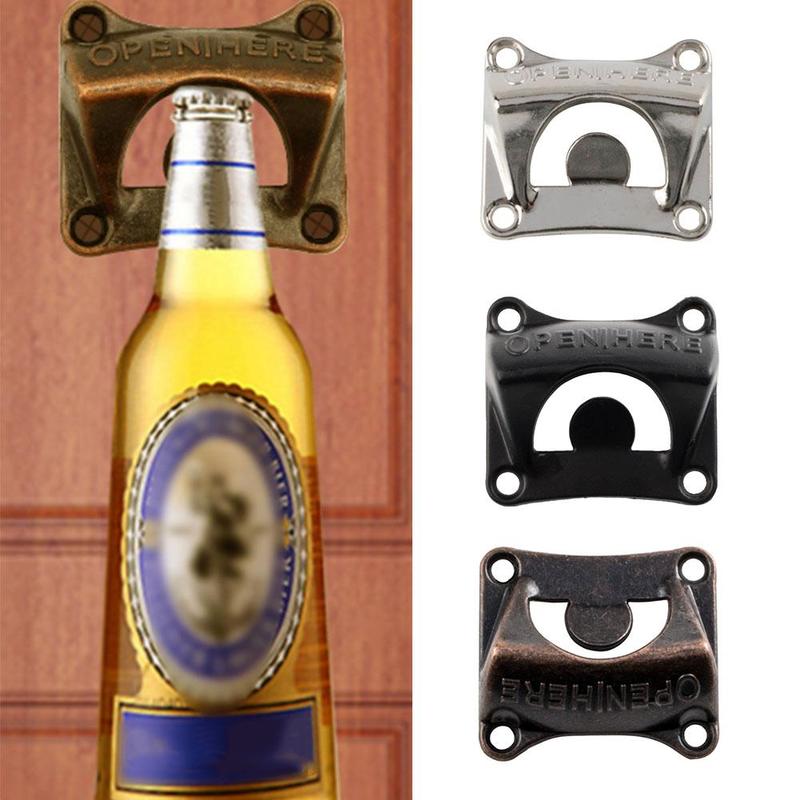 Vintage Bronze Wall Opener Mounted Wine Beer Bottle Accessories Bar Cap K6X4 Vintage Bronze Wall Opener Mounted Wine Beer Bottle Accessories Bar Cap K6X4