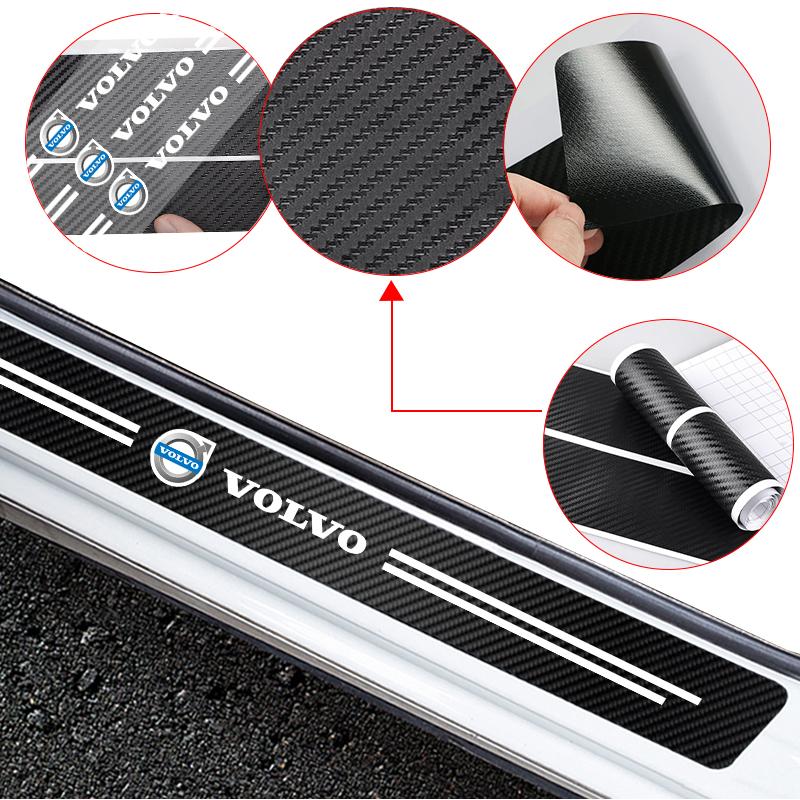 Πετάλι Πόρτας Αυτοκινήτου Λωρίδα Κατωφλίου από Ανθρακονήματα Ανθεκτική στις Γρατζουνιές Διακοσμητική Για Volvo XC60 S60 V40 V50 V60 S80 S40 C30 AWD Αυτοκόλλητο