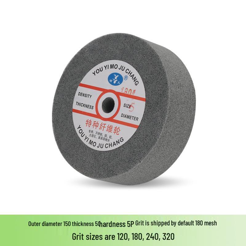 Nylon Fiber Polishing Wheel for Metal & Stainless Steel - Compatible with Electric Motor Grinders, Sizes 150/200/300
