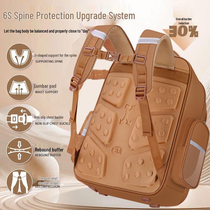 Large Capacity Capybara Cartoon Backpack - Water-Repellent School Bag for Kids