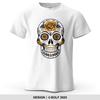 Mexican Sugar Skull Printed Men's T-Shirt 100% Cotton Oversized Day of The Dead Graphic Tees for Women Tops Tees Streetwear
