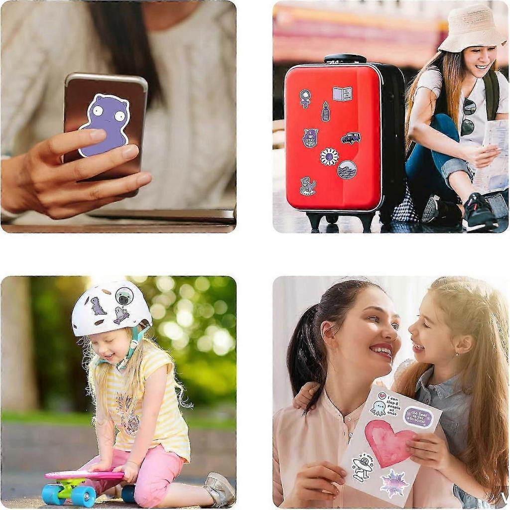 100 Pieces Romantic Purple Sticker Set for Girl Party Vinyl Waterproof Aesthetic Trendy Phone Bottle