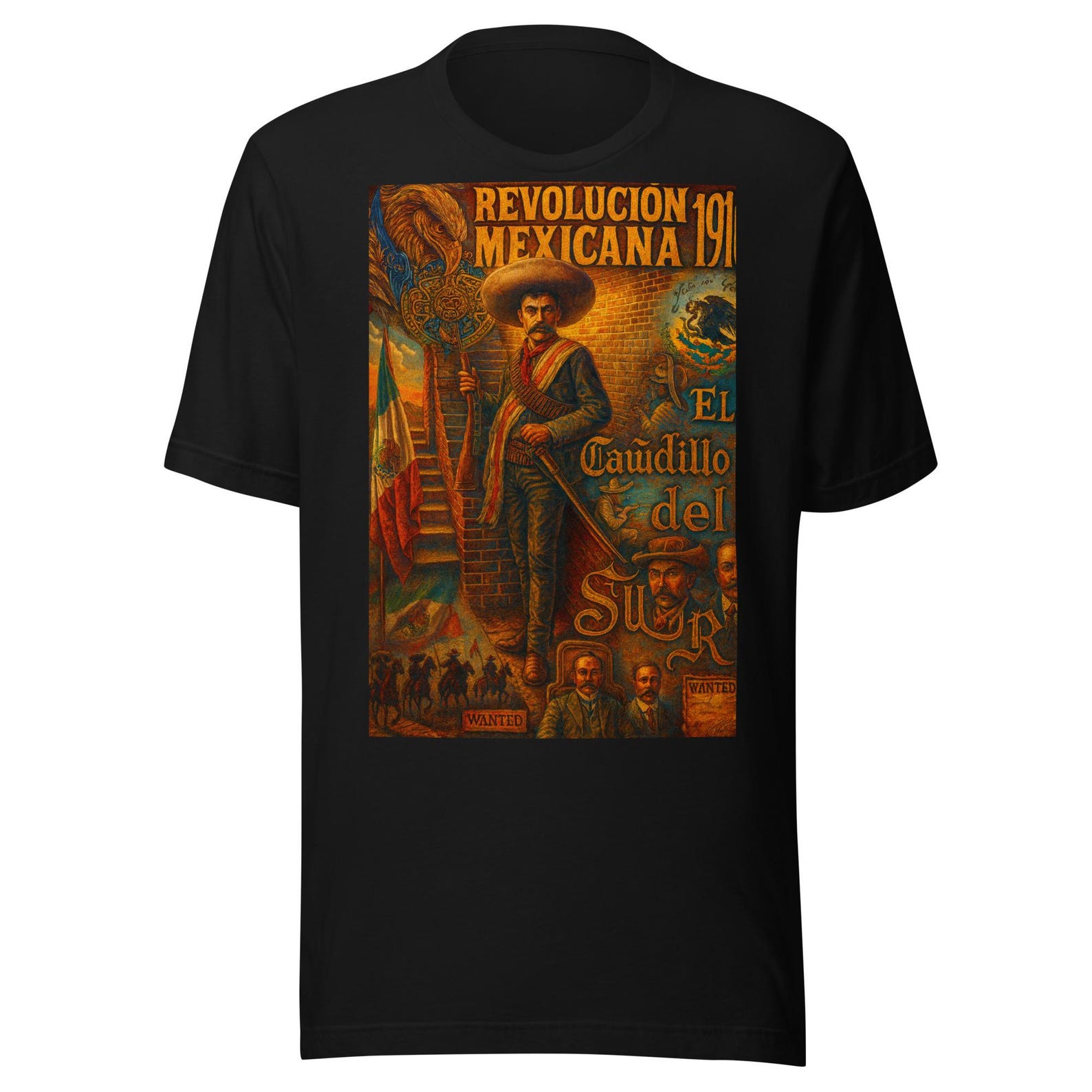 Mexican Historical Artwork – Emiliano Zapata 1910 Vintage Style 4XL