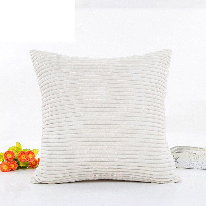 Luxuriously Soft Striped Corduroy Pillow Case For Sofa And Home Decor