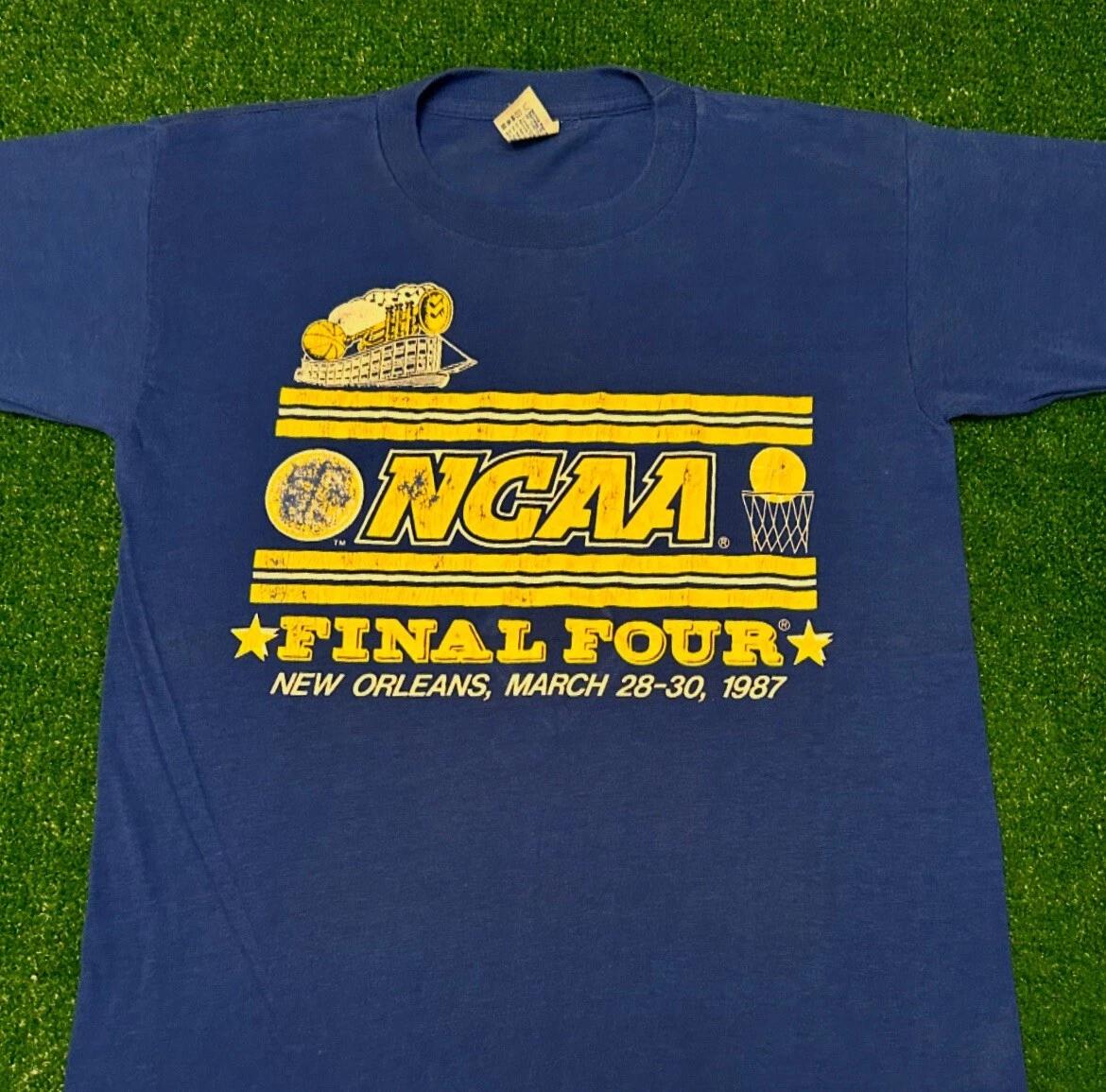 Vintage 80s Final Four NCAA 1987 New Orleans Basketball VTG Shirt Size Medium L