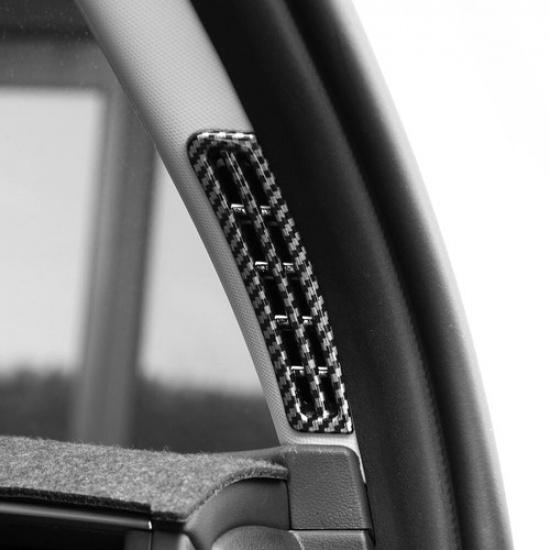 2Pcs ABS Front A Pillar Air Vent Outlet Cover Trim For Hyundai Tucson -2025 Carbon Fiber Style