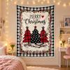 Weihnachtlich bedruckter Wandteppich für Schlafzimmer Wohnzimmer Wanddekoration Feiertagsgeschenk