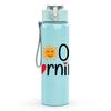 1PC Good Morning Sun Letter 750ml Color Plastic Sports Water Bottle Leakproof Flip Straw Lid Suitable for Sports Office Home Use