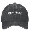 Eminem Vintage Sliten Bomulls Keps 100% Bomull Casual Stil Lätt Justerbar Passform för Män och Kvinnor