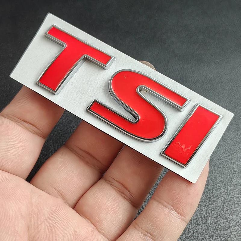 WHAQY1 3D Metal Logo TSI Emblem Letters Car Trunk Badge For VW TSI Decal Sticker Accessories