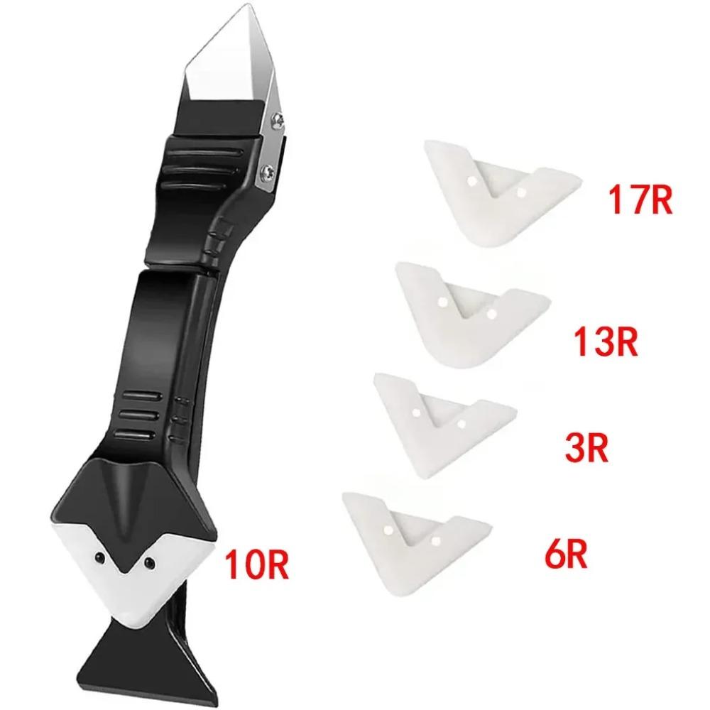 5 In 1 Silicone Spatula Window Cleaning Tool Sealant Smooth Remover Squeegee Caulk Organizer Silicon Scraper Smooth Grout Kit