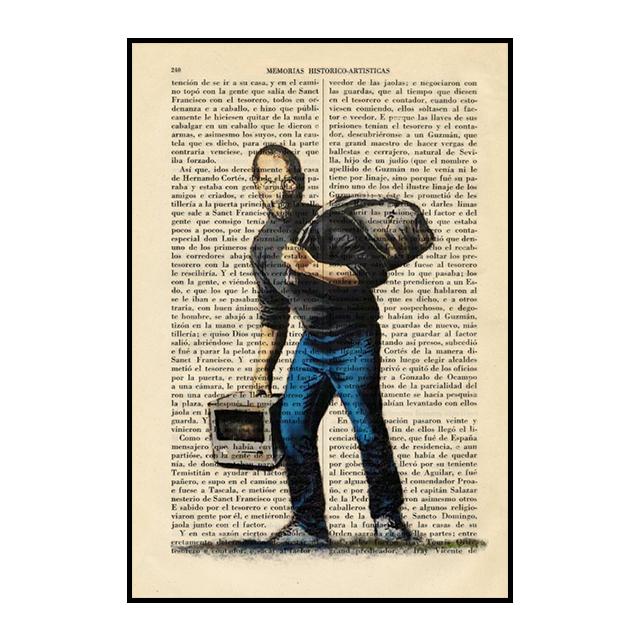 Banksy Balloon Girl Graffiti Poster Disappearing Five Rings Mural Retro Decorative Paintings Wall Art Prints Modern Home Decor