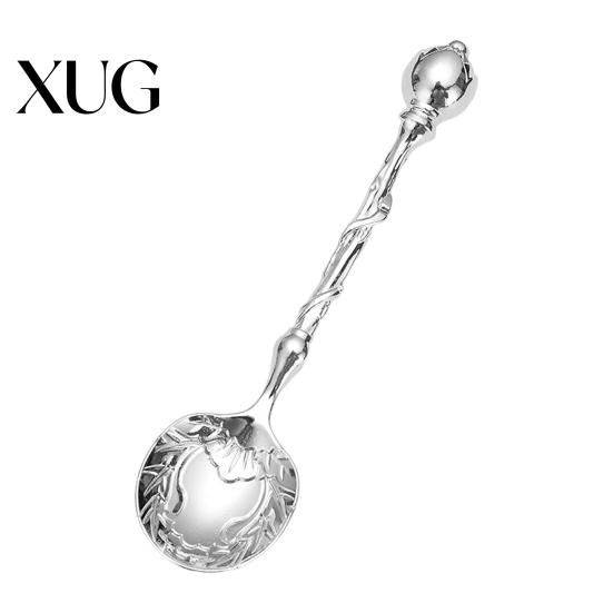 Europäischer Palaststil Löffel Kaffee Geschnitzter Teelöffel Vintage Design Geschirr Dessert Retro Löffel für Küche Esstisch Bar Milchtee-Läden Cocktail-Mixen