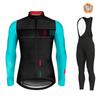 Warm 2024 Winter Thermal Fleece Cycling Men's Jersey Suit Outdoor Riding Bike MTB Clothing Bib Pants Set Spain Maillot Ciclismo
