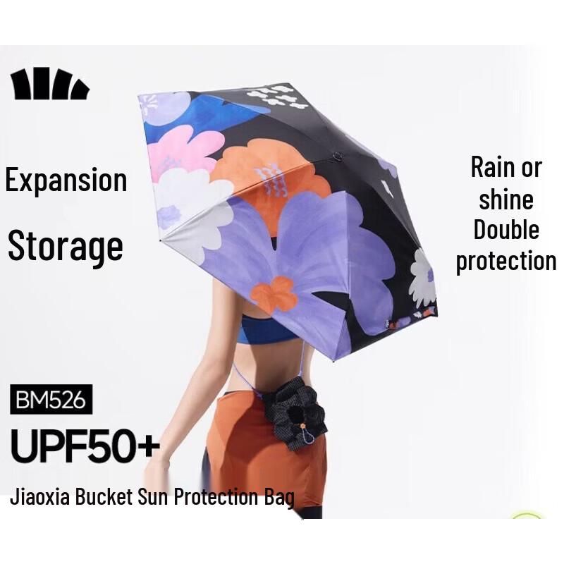 Beneunder UV Protection Black Glue Electric Straight Umbrella