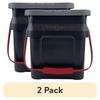 5 Gallon Heavy Duty Plastic Bucket Tote Stacking Storage Black Portable Carrying Handle Ideal Garage Yard Home Projects