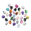 100 Stück bunte Totenkopf-Form Perlen Acryl Abstandshalter Lose Perlen für Armband Halskette DIY Schmuckherstellung Zubehör Großhandel