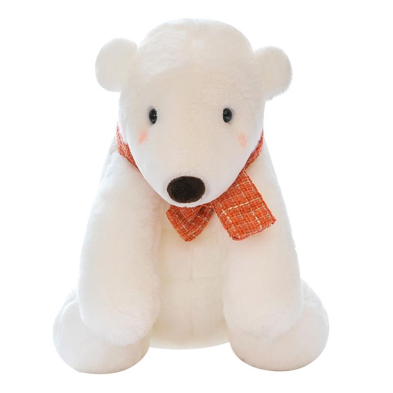 New Surprise Polar Bear Doll Cute Cartoon Little White Bear Plush Toy Children's Sleeping Pillow Grab Machine Doll