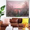 Office Living Room Tapestry Cherry Blossom Forest Tapestry Home Wall Decoration Tapestry