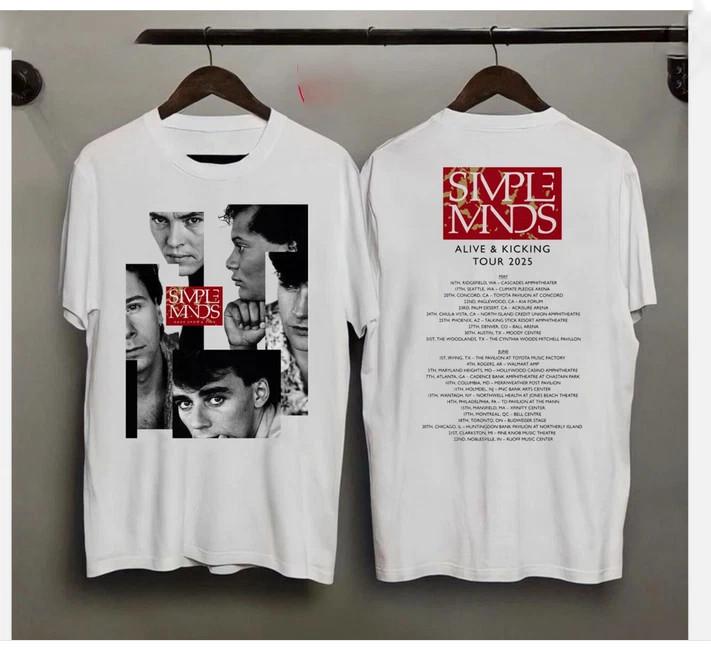 ГОРЯЧИЙ!!! Футболка Simple Minds Merch, тур Alive And Kicking 2025, размеры от S до 5XL XXXXL