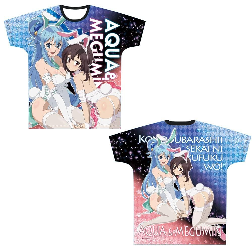 

[Azmaker] Movie: KonoSuba: God s Blessing on this Wonderful World! Legend of Crimson Full Graphic T-Shirt [Aqua & Megumin Bunny]