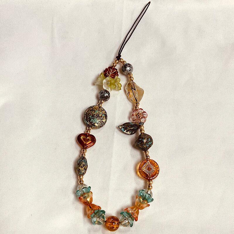 

Fashionable Lady Beaded Mobile Phone Chain, InS-style Wrist Pendant, Phone Case, Key Pendant, Ccd Camera Pendant, Outdoor