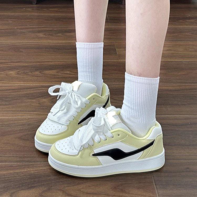 Internet celebrity explosion retro platform bread shoes women ins tide 2025 spring new campus style versatile casual shoes